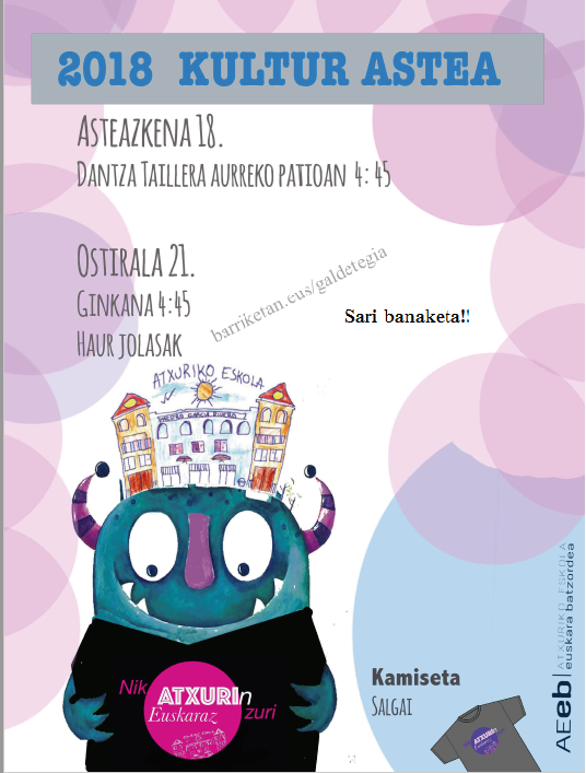 Semana Cultural 2018 Kultur Astea